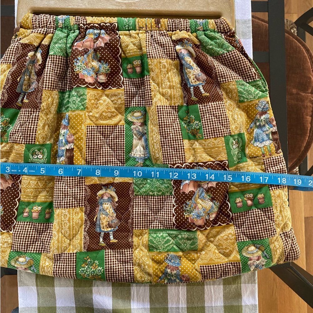 Vintage Holly Hobbie Patchwork Wood Handle Bag Purse Totebag - Picture 15 of 15